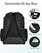 Mancro Diaper Bag Backpack, Extra Large Capacity Baby Diaper Backpack with 2 Insulated Pockets and Stroller Strap, Water Resistant Mens Diaper Bag for Travel，Black