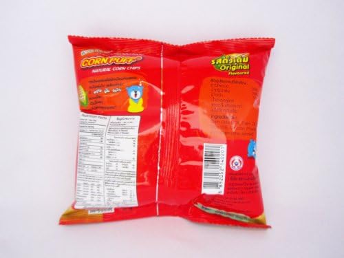 Thai Snack Corn Puff Natural Corn Chips 19 G. (12 Packs)