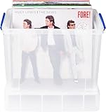 19 litre XL Really Useful Clear Plastic Storage Box- Stores 50 Vinyl LPs - Image 4