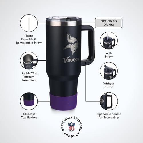 Image of The Memory Company Officially Licensed NFL - Minnesota Vikings 46oz Game Day Tumbler with Laser Engraved Team Logo