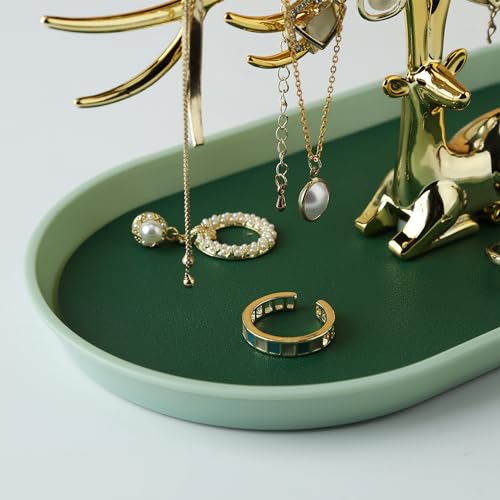 MORE&LESS Présentoir à bijoux en bois de cerf doré à suspendre pour bagues, boucles d'oreilles, colliers, bracelets – vue 3