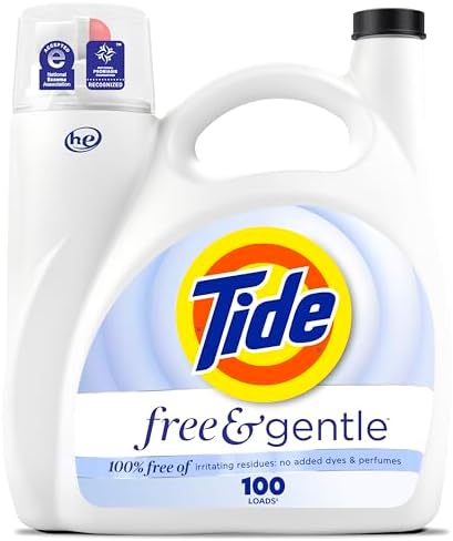 Contact Dermatitis: Dealing With Itchy Skin Tide Free & Gentle Liquid Laundry Detergent, 100 Loads, 132 fl oz, Tide Laundry Detergent, Clean Laundry Detergent