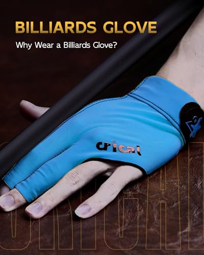 CRICAL Billiard Glove, 3 Finger Pool Glove with Lycra Material - image 7