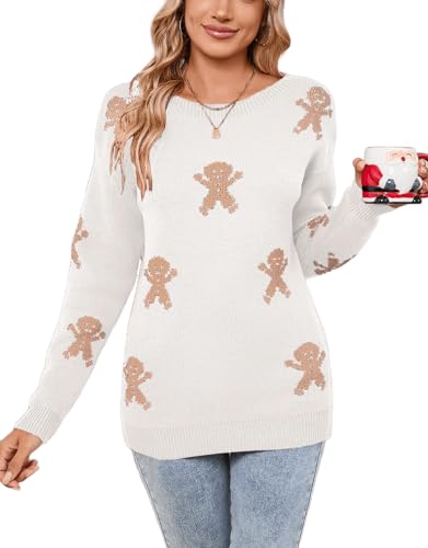 Image of Women's Pullover Sweaters Cute Multi-Hearts Knitted Casual Sweater