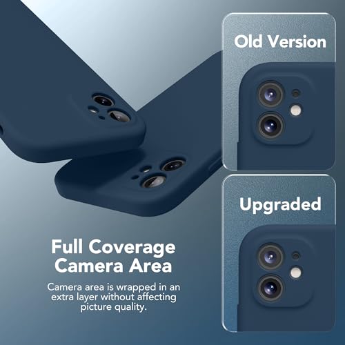 Image of Magnetic for iPhone 11 Phone Case Silicone, Compatible with MagSafe, [Full Camera Protection][Screen Protector] Slim Shockproof Protective Case for iPhone 11 6.1 inch, Deep Blue