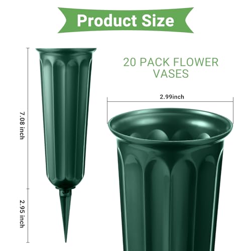 Vases de cimetière avec pointes pour fixer vos fleurs sans risque de chute - 6