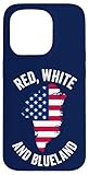 Rouge Blanc et Blueland Groenland USA Drapeau Amérique Coque pour iPhone 15 Pro
