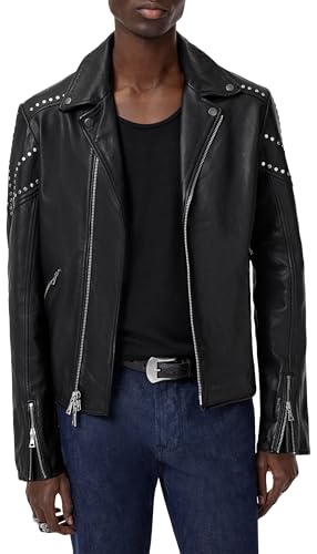 John Varvatos Men's Daniel Biker Leather Jacket