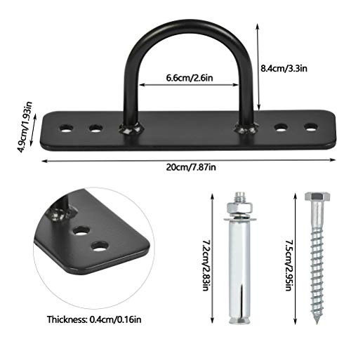 Foccts Battle Rope Anchor, Wall Ceiling Mount Anchor Bracket, Wall Mount Bracket For Suspension Straps, Gymnastic Rings, Crossfit, Aerial Yoga Swing, Hammock, Resistance Band, Battle Rope #TOP1