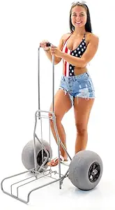 Folding Beach CART Large Balloon Tires Challenger J2020 Sand & Beach Trolley