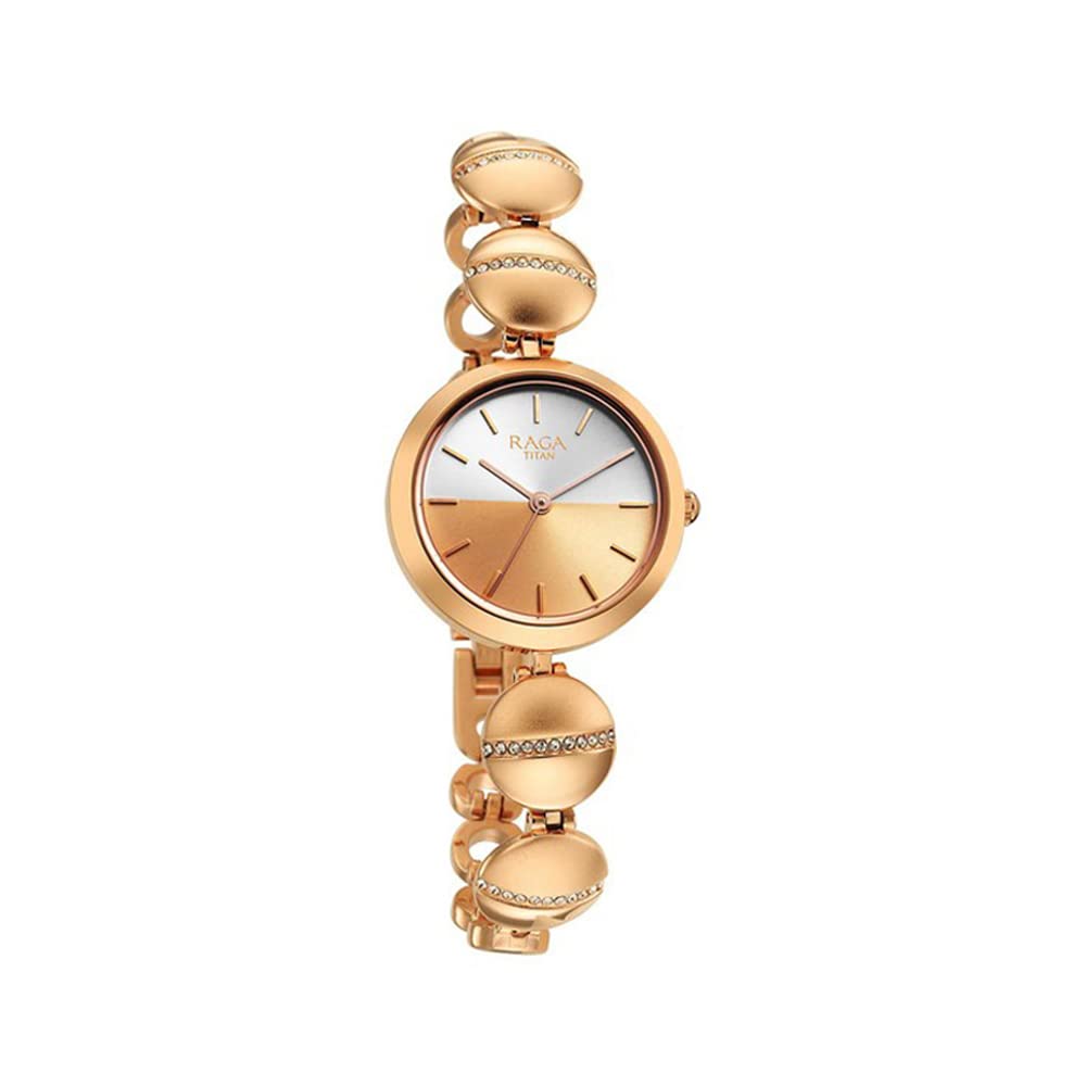 Titan Raga Analog Delight Two Toned Dial Women Watch with Metal Rose Gold Strap-NS2606WM11 (B0BF5CNP9J) Amazon Price History, Amazon Price Tracker