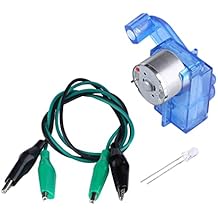 Hand Crank Dynamo Generator 6V Emergency Power Supply with LED Light Blue Plastic Housing 2.36x1.81x0.98in Educational Science Kit for Experiments Alligator Clips