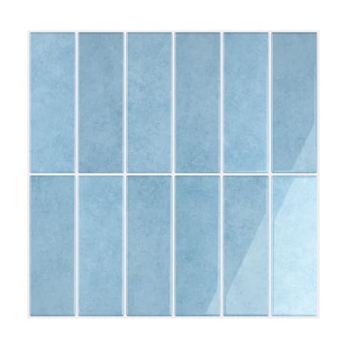 VEELIKE Coastal Blue Peel and Stick Backsplash for Kitchen Waterproof