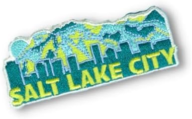 Salt Lake City Patch - Utah Travel Patch Embroidered Patches for Clothes, Strong Adhesive Sticker Applique Embroidery Patches for Clothing, Fabric, Backpack, hat, DIY