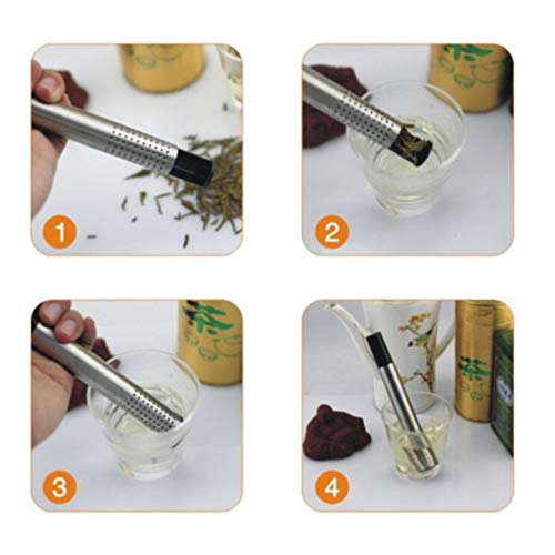 UPKOCH infusor de chá portátil de aço inoxidável para chá e café soltos