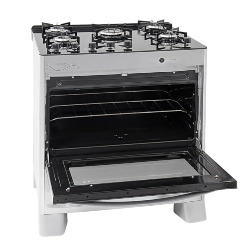 SUGGAR FOGÃO NEO GLASS PRATA MESA DE VIDRO 5 BOCAS TREMPE 6 APOIOS ACENDIMENTO AUTOMÁTICO FGVNG510PRIX