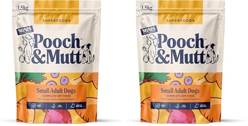 Pooch & Mutt - Getreidefreies Trockenfutter mit Superfoods für Hunde Kleiner Rassen, 1,5 kg (Packung mit...