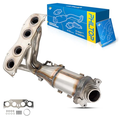 PHILTOP Front High Flow Catalytic Converter for Toyota, Scion 2006-2008 RAV4 2.4L, 2008-2015 xB 2.4L OE# 16480, 641232, 40842, 2505128340, 51267, 674966, 50467, 0991672, 1107, EC40842 (EPA Compliant)