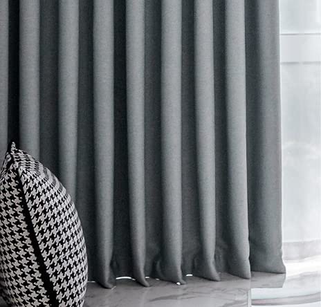 Amazon｜青 遮光カーテン 遮光カーテン 79 X106インチ スーパーソフト