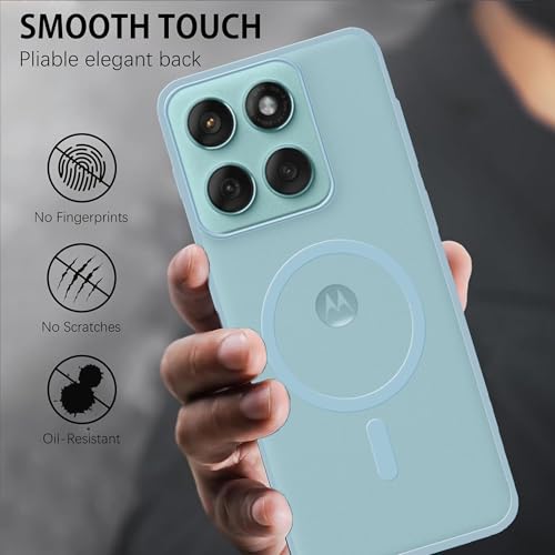 Image of amazon basics Luxury Paper Thin Case Cover for Moto Edge 60 Fusion 5G | Matte Finish | Compatible with magsafe | (Blue, Moto Edge 60 Fusion 5G)