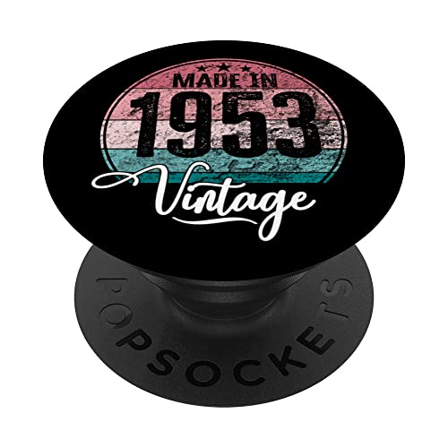 Cumpleaños Vintage Año de nacimiento 1953 Cumpleaños bday PopSockets PopGrip Intercambiable