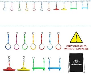 Rainbow Craft Ninja Ring&Trapeze Accessories for Ninja Obstacle Course - for Kids Outdoor