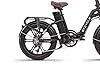 ET.Cycle F1000 Foldable Electric Bike 20" Fat Tire e-Bike 750W Das-Kit Motor 20MPH 1008Wh 48V 21AH Removable Large Battery LCD Display Hydraulic Disc Brake 8 Speed Gear 60-125+ Miles for Adult #4
