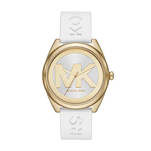 Michael Kors Janelle zegarek dla kobiet, mechanizm kwarcowy z paskiem ze stali szlachetnej lub skóry