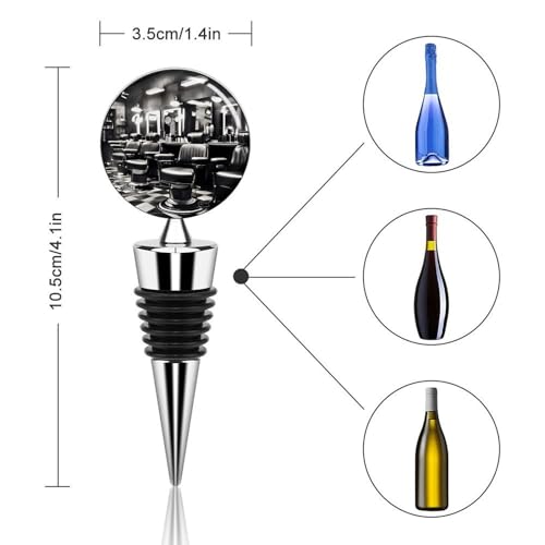 Bouchon de vin réutilisable de style monochrome accessoire bouteille fraîcheur