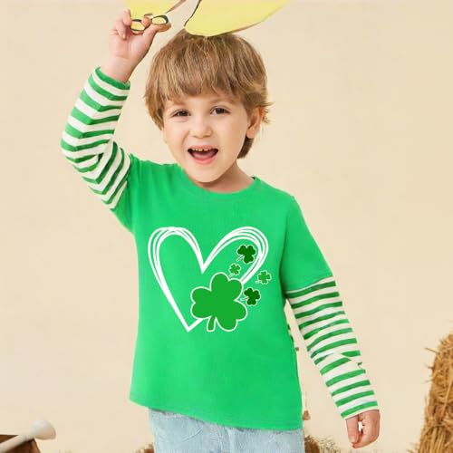 Kids Funny St Patrick Day Shirt Boys Girls Shamrock Irish T-Shirt Toddler Clover Lucky Tee Tops Clothes4