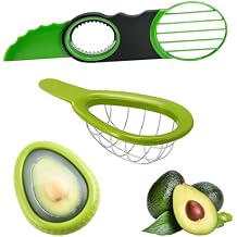 3 Piece Avocado Slicer Set, Includes Avocado Slicer, Avocado Cutter and Avocado Storage Container, Dishwasher Safe, for Avocado Cutting and Peeling, Essential Mashing Kitchen Tool