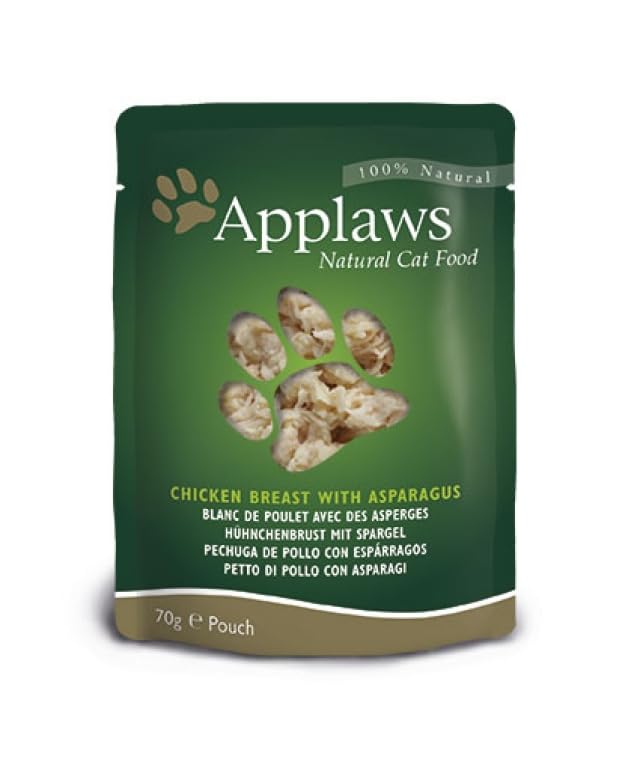 Applaws Comida Húmeda para Gatos 12 Sobres X 70 Gr Varios Sabores (Pollo Y Espárragos)
