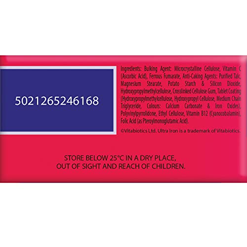 Iron Tablets Supplement, Boosts Energy, Vitality, Power and Immunity and Supports Against Anemia, Tiredness and Fatigue with Added Vitamin C Vitamin B12 and Folic Acid (Vitamin B9), Vitabiotics Ultra - Image 3