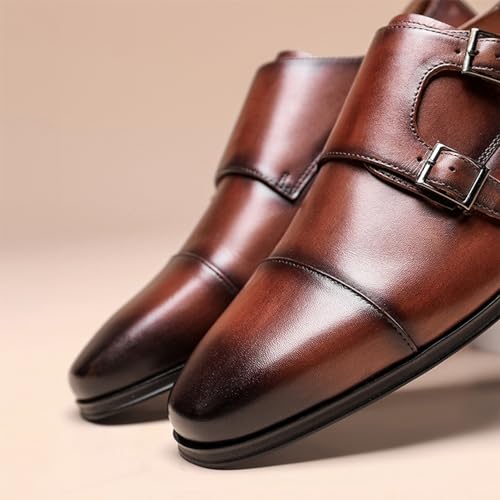 Men's Oxford Dress Shoes for Men, Fashion Classic Round-Toe Lace Up Low Top Leather Dress Shoes Men Loafers Flats Breathable Sport Outdoor Footwear4