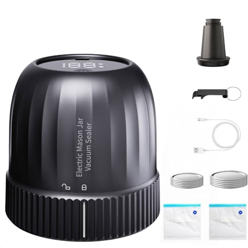 LYEAA Sellador al vacío 3 en 1 para latas con abrelatas incorporado y tapa sellador al vacío