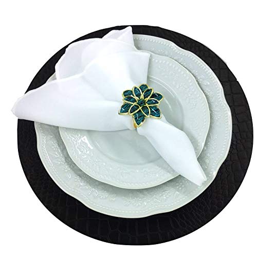 Porta Guardanapo Botão Crisântemo Mar da Tailândia - 4 unds