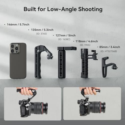 SMALLRIG Top Handle with 3/8"-16 Locating Holes for ARRI for Camera Cage Max. Load 10kg, with 5 Built-in Cold Shoe - Image 3