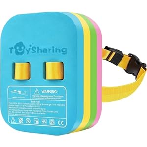 Swim Float Kids Back Belt: Pool Safe Dual-Lock Buckle 140lbs Pull-Tested – Zero Slip-Off Risk Trainer Bubble – 4-Layer Adjustable Buoyancy for Swimmers 3-12 Yrs