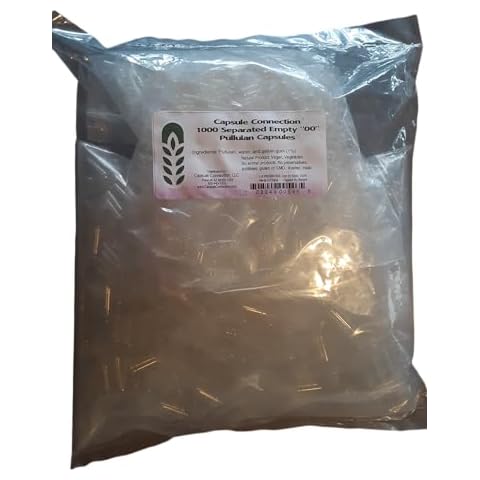 Capsule Connection Separated Empty Pullulan Capsules, 00" Size, Vegan & Vegetarian (1000) Cover