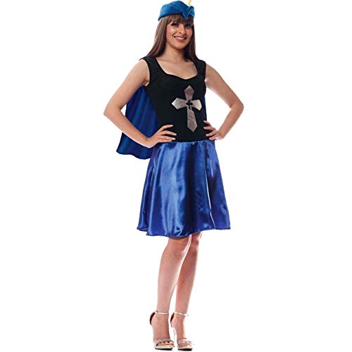 Fantasia Os Três Mosqueteiro Mosqueteira Com Chapéu e Capa Adulto Feminino GG 48-50