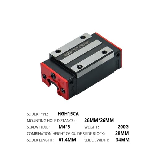 Bloc HGH15CA pour éliminer le jeu sur guide linéaire HGR15 CNC