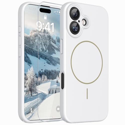 Image of Magnetic for iPhone 17 Case,Shockproof Matte Cover,White