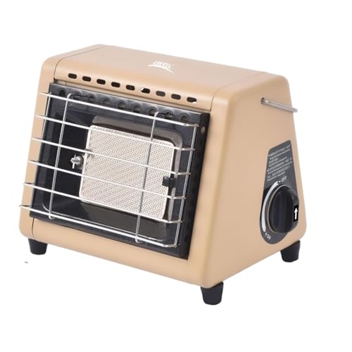 TIEOAXFT Riscaldatore a Gas Portatile Riscaldatore a Gas Portatile for Tenda con Manico Riscaldatore da Campeggio Esterno Portatile for la Pesca da Campeggio all'aperto(Yellow)