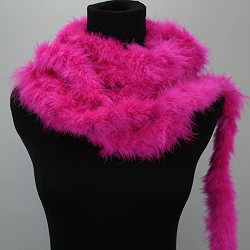 TIRA DE PLUMAS DE MARABÚ EXTRA POR METROS 15g/m (FUCSIA, 1)