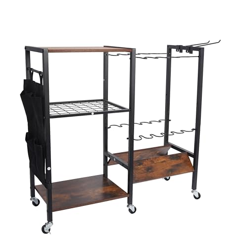 NAICKUC Fishing Rod Holders for Garage, Pole Holders with Wheels for 12-Rods, Fishing Rod Rack with 3 Tier Storage Organizer, Fishing Gear Equipment Organizer Cart, Ideal Gifts for Men Dad by NAICKUC - Image 9
