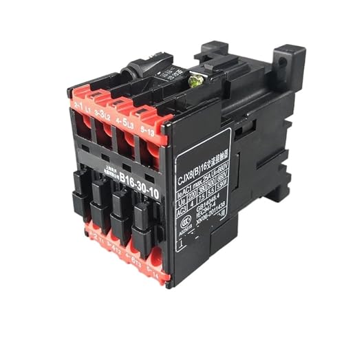 Contacteur CA B16-30-10 220V 28A avec bobine triphasé 3 NO type CJX8 pour rail 35mm