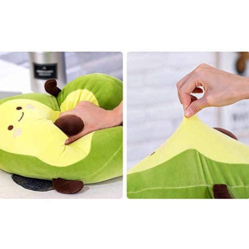 Image of EITHEO Avocado Plush Soft Toy Pillow 25 cm - Cute Kawaii Stuffed Fruit Cushion, Soft Cuddly Huggable Plushie, Decorative Gift for Kids, Girls & Boys, Room Decor