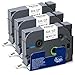Produktbild 3x XemaX Schriftband Kompatibel für Brother P-Touch TZe-221 TZe221 für Brother P-Touch Bänder 9mm für Brother Beschriftungsgerät PT-1010 H105 H100LB 1000 P300BT H100R D400 E100 H110, Schwarz auf weiß