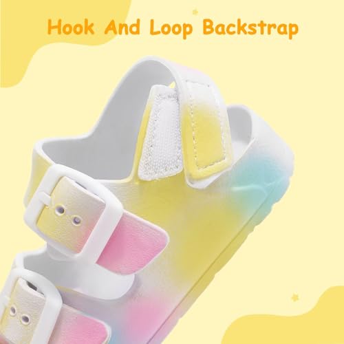 Image of Toddler Girls Boys Sandals Adjustable Buckle EVA Slipper Sandals With Hook Loop Back Strap