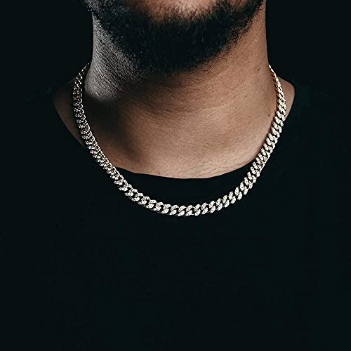 HIPBLING Cuban Link Chain for Women Diamond Miami Cuban Necklace 8mm 13mm Mens Iced Out Chain Hip Hop Rapper Jewelry Gift for Men Women3